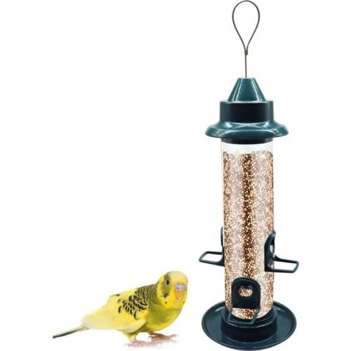 Classic Tube Feeder with 3 Feeding Ports Hard Plastic Outdoor Bird Feeder Weatherproof Water Resistant Clear Feeder Jy28 21