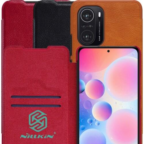 Nillkin Wallet Book Flip Leather Case For Poco F3 Xiaomi Redmi K40 Pro Coque Capinha For Mi 11i