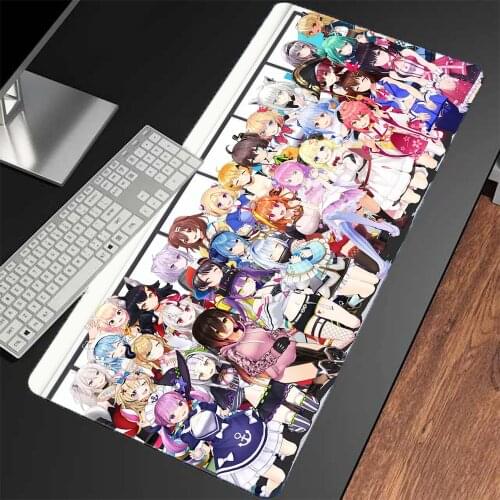 Anime Girl Beautiful White Mouse Pad Xxl Non-slip Rubber Gamer Accessory Pad Notebook Keyboard Mouse Mousepad Mini Pc One Piece