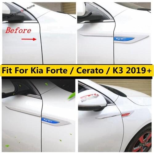 Front Door Side Outer AC Air Flow Vent Fender Hole Cover Trim Red / Blue / Black Exterior For Kia Cerato Forte K3 2019 2020 2021