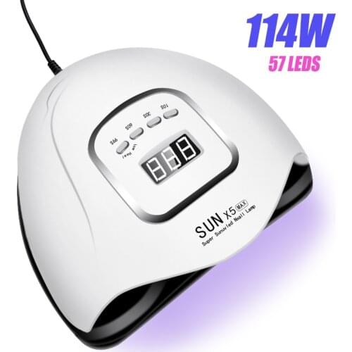 Nail Lamp 114W SUNX5 MAX Super Powerful Power UV LED Nail Lamp Drying All Nail Polish with Timer Automatic Induction Nail Tool