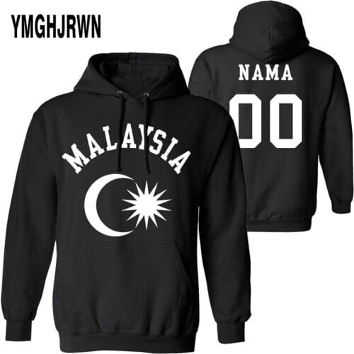 MALAYSIA male youth pullover custom print name number mys sweatshirt nation flag my malay malaysian country college boy clothes