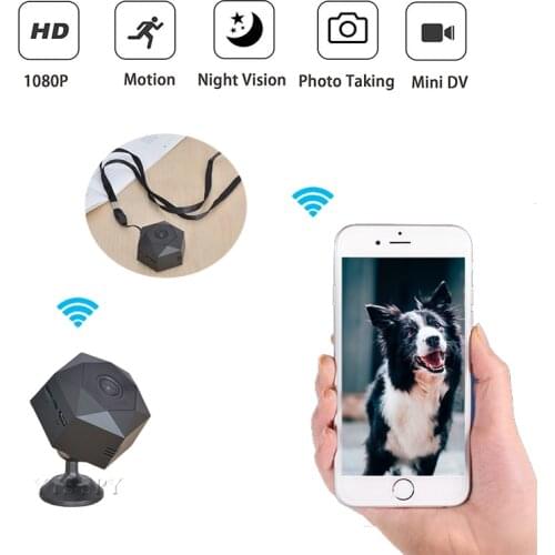 Mini Wifi Camera Phone Remote 1080P HD Video Audio Recorder Camcorder Night Vision Motion Detect Micro Cam Support Hidden TF Car