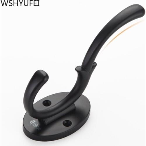 Wall Door Back Hooks Heavy Duty Zinc Alloy Clothes Towel Hanging Home Clothes Hanger Bathroom Kitchen Towel Rustproof Hook