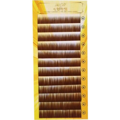 Natural False Eyebrow Extension Mixed Sizes Brown Fake Eye Brow