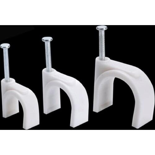 Wholesale 4mm Cable Clips With Fixing Nile 300pcs