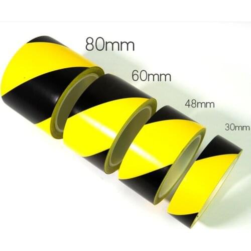 33m Yellow black warning tape Marking Safety Soft PVC Strong Adhesive Grip tape For Factory Warehouse Stairs warning stickers