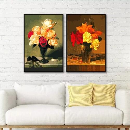 DIY Adult Hand-painted Oil Painting Home Decoration Poster Press Digital Painting Crafts Gift Acrylic Paint Art Brush Set