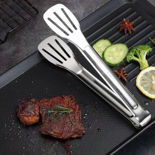 Stainless Steel Food Tongs Kitchen Utensils Buffet Cooking Tool Anti Heat Bread Clip Pastry Clamp Barbecue Kitchen Tongs Steel