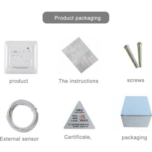 V719H Indoor Warming Temperature Controller 220V 16A Manual Operation Floor Room Thermostat Heating Room Control Switch