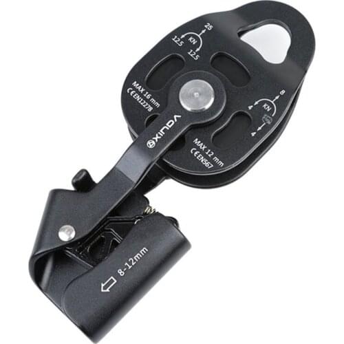 Heavy Objects Lifting Tool Pulley Blocks Device Ascenders High Quality Aluminum Alloy with Ratchet Wheel One-way Pulley