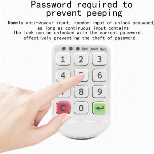 1 Set New ABS Plastic Smart Lock Portable Digital Lock Electronic Lock Intelligent Password Keypad Number Cabinet Door Code Lock