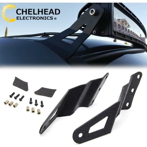 Upper Roof Windshield 54'' Curved Work Led Light Bar Mounting Bracket Holder For Chevrolet Silverado GMC Sierra 1999-2006