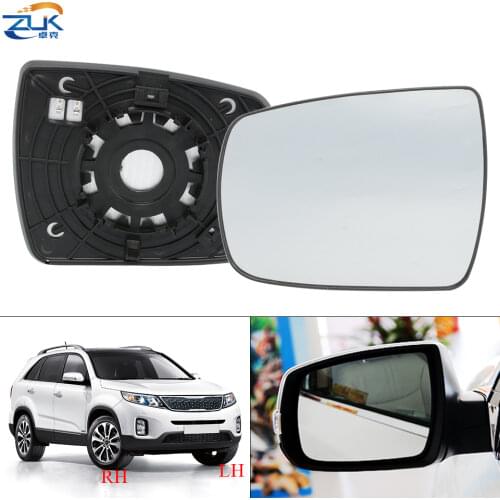 ZUK Exterior Rearview Mirror Glass Car Outside Reversing Lens For KIA Sorento XM 2009-2014 Side Back Up Mirror Lens