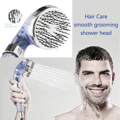 Zhangji Hair care Massage SPA Water Filtration Shower Head Multifunction Round Combed ABS Plastic Bathroom Fixture Shower Nozzle