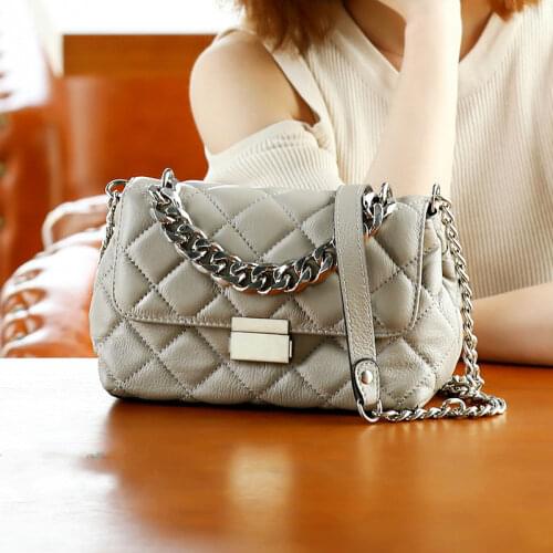 Genuine Leather Chain Shoulder Bags for Women Luxury Handbags Women Bags Brand Design Fashion Shoulder Messenger Bags for Lady