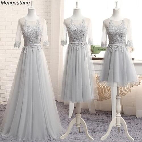 Robe de soiree Scoop Neck Lace up Transparent Lace Embroidery A-line Long evening Dress vestido de festa Formal Prom Dresses