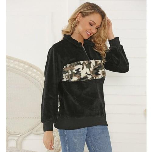 Winter Clothes Women Casual Turn-down Collar Sweatshirt Women Long Sleeve Clothes Crop Top Women Bulk Items Wholesale Lots