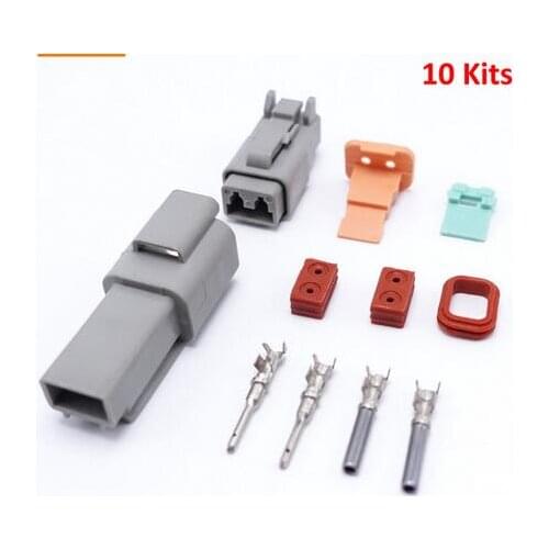 10 sets DT06-3S DT04-3P wire waterproof complete male and female connector DT04-2P&DT06-2S