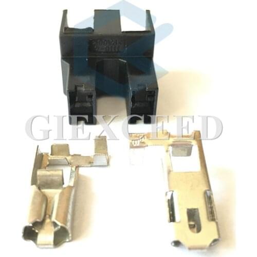 2 Sets 2 Pin Gender Sleeve Connector HID Automotive Plug Auto Socket Busses Coupler Connector