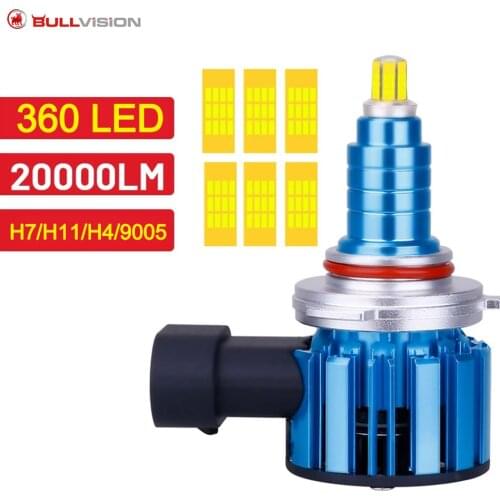 360 Led Headlight Bulb Mini HB3 9005 HB4 9006 H4 H7 H8 H11 6Sides CSP Chips 20000LM Super Bright