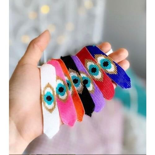 7pcs/set Miyuki Bracelets Turkish Eye Bracelet For Women Mexican Pulsera Femme Handmade Adjustable Jewellery