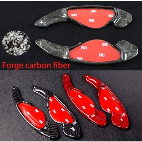 Forge Carbon Fiber Car Steering Wheel Shift Paddle Shifter Extended For Land Rover Range Rover Discovery Executive Freelander