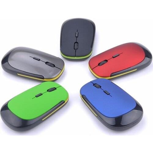 Ratón inalámbrico Mini de 2,4 GHz, dispositivo óptico de mano suave, ultrafino, receptor USB cambiable de 1600DPI