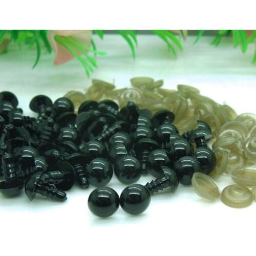 9mm Black Safety Eyes / Plastic Doll eyes Handmade Accessories For Bear Doll Animal Puppet Making - 100 pairs/lot EA155