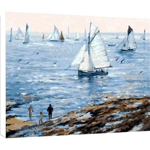 Digital Oil Painting DIY Large Framed in Living Room Hallway Bedroom Hand Painted Landscape European Decorative Painting