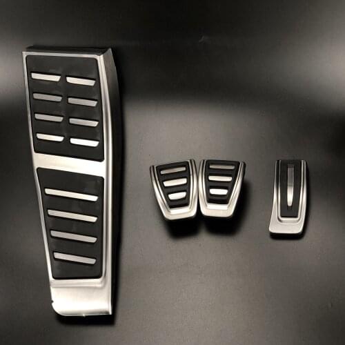 Gas Fuel Brake Dead Footrest Foot Pedal Cover Cap Pad Trim AT For Audi A7 S7 RS7 4G8 2010-2016 A6 S6 RS6 C7 4G RHD