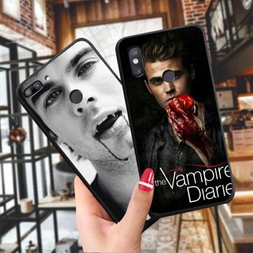 Vampire Diaries Stefan Damon Salvatore black TPU Soft Phone case for Redmi5 redmi7 Redmi8 Redmi9 Redmi10X Redmi K20 Redmi K30