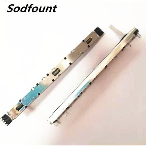 1pcs 128mm long narrow body dual-channel B10K mixer fader B103 straight sliding potentiometer 100 stroke handle 20mm high