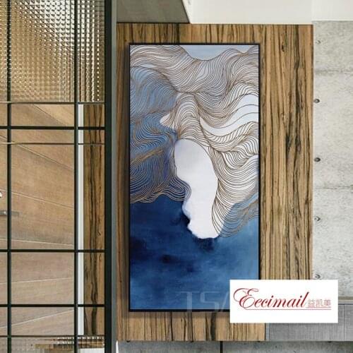 EECAMAIL New Chinese Porch Aisle Vertical Abstract Cross-stitch Diamond Painting Full Diamond New Simple Modern Living Room