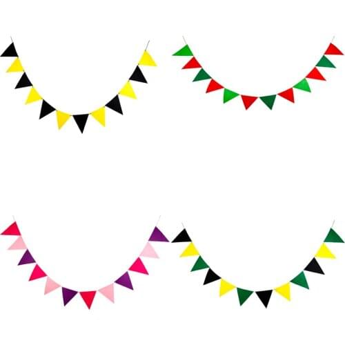 Hot Sale 12Flags3m Nonwoven Fabric Bunting Pennant Banners For Kids Birthday Party/Baby Shower/ Wedding/Halloween Party Decor