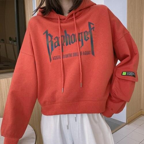 Fashion Spring And Autumn Hoodies For Women Swatshirt Female Cartoon Printed loose Korean Style Long-Sleeve Clothes Streetwear