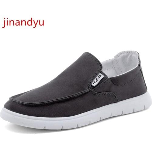 Loafers Men Canvas Shoes Comfortable Non-leather Casual Shoes Sneakers Men Breathable Black Slip on Shoes Men Casuales Sneaker