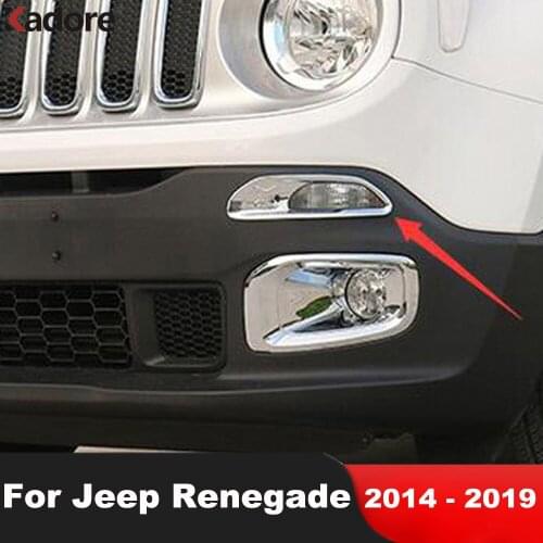 For Jeep Renegade 2014 2015 2016 2017 2018 2019 ABS Car Daytime Running Light Lamp Decoration Cover Trim Styling