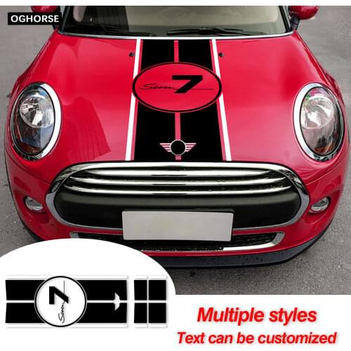 Car Hood Decal Engine Cover Trunk Rear Line Bonnet Stripe Stickers For MINI Cooper S F56 F55 JCW Clubman F54 Accessories