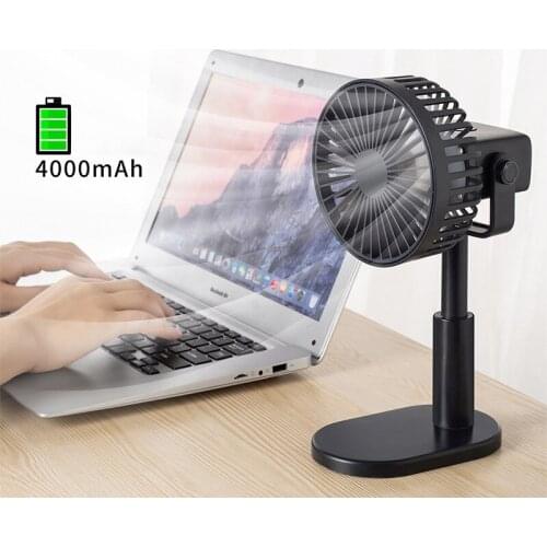 Mini Desk Fan Portable USB Rechargeable Handheld Wind Speed Adjustable Desktop Air Conditioner for Office Home Desktop