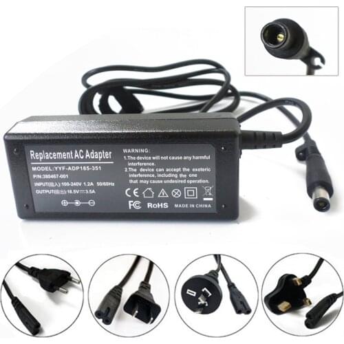 New 18.5V 3.5A 65W AC Adapter Battery Charger Power Supply Cord For HP Pavillion dv4 dv5 dv6 dv7 g60 OmniBook 300 400 425 430