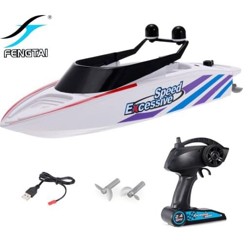 RC boat 15km/h 2.4GHz 4-channel electric workbench water high-speed radio remote control rowing toy remote control for children