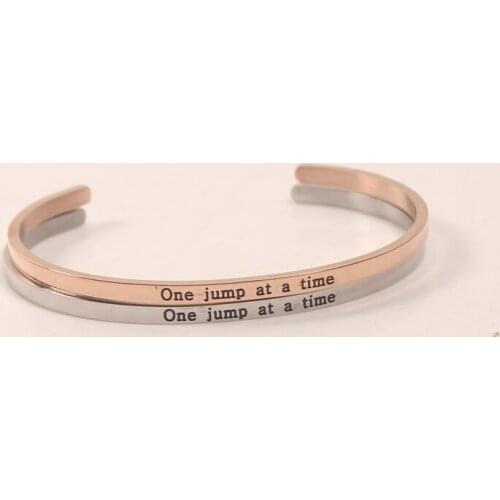 Hidden Message Bracelet - One Jump At A Time- Meaningful Gifts for Women Best Friend , Unique Birthday Gifts