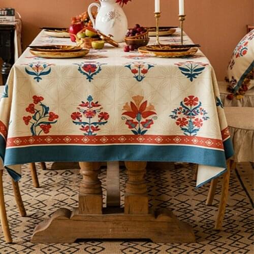 Warm Winter Wool Tablecloth Printing Decor Home Creative Luxury High End Cloth Vintage Coffee Table Desk Dining Tablecloth