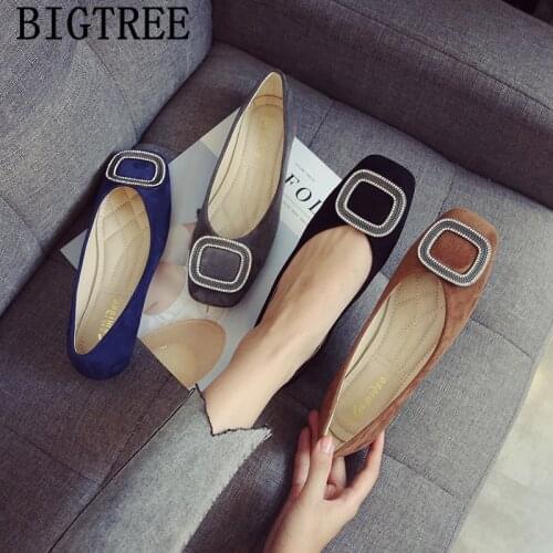 Korean Shoes Black Flats Big Size Shoes Woman Boat Shoes Women Slip On Fashion Feminino Zapatos Casuales De Mujer Mocassin Femme