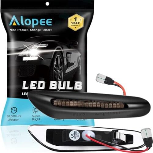 1-Pair Black Smoke Amber LED Dynamic Side Marker Lights Turn Signal Blinker Light Canbus Bulb For E90 E91 E92 E93 E60 E87 E82