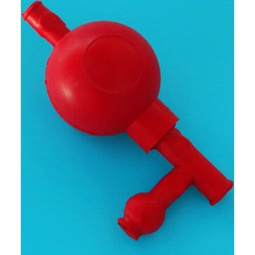 1PC Red Three-Way Rubber Pipette Filler Quantitative Suction Ball Laboratory Accessory For Teaching Food