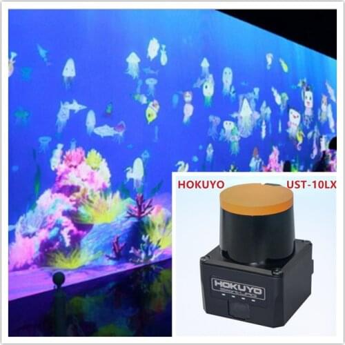 10 meters UST-10LX lidar ground wall large screen interactive software multi-touch projection interactive engine system package