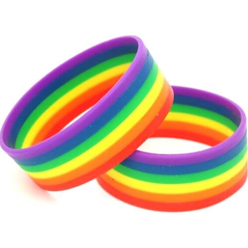 LGBT Bracelet Gay Pride Rainbow Wristband for Gay and Lesbian Party 20 Pieces In One