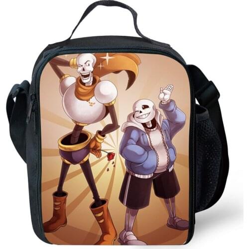 2017 Sans and Papyrus Lunch Bag Thermal Cooler Personalized Insulated Lunch Bag For Kids Bags Cartoon Bags Teenager Girls